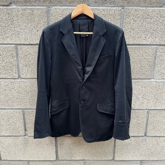 Raw Correct Line By G Star Blazer Jacket Black Men’s Size 36S - Picture 1 of 8